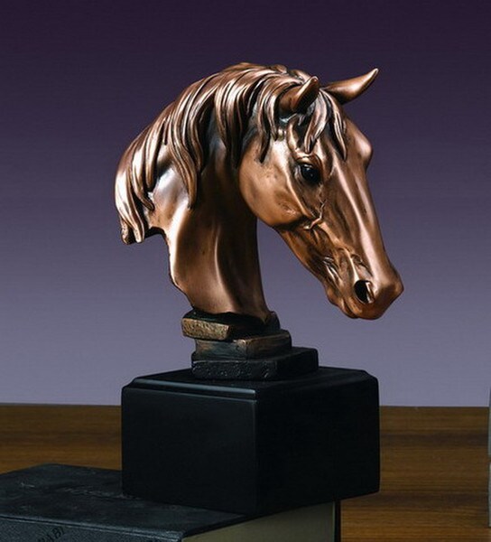 Equestrian Horse Bust Statue Competition Awards Trophies Head